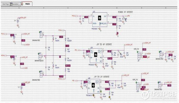 圖4：原理圖測試平臺和各個節(jié)點的仿真值。